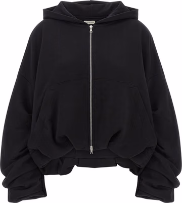 Black Cotton Hoodie