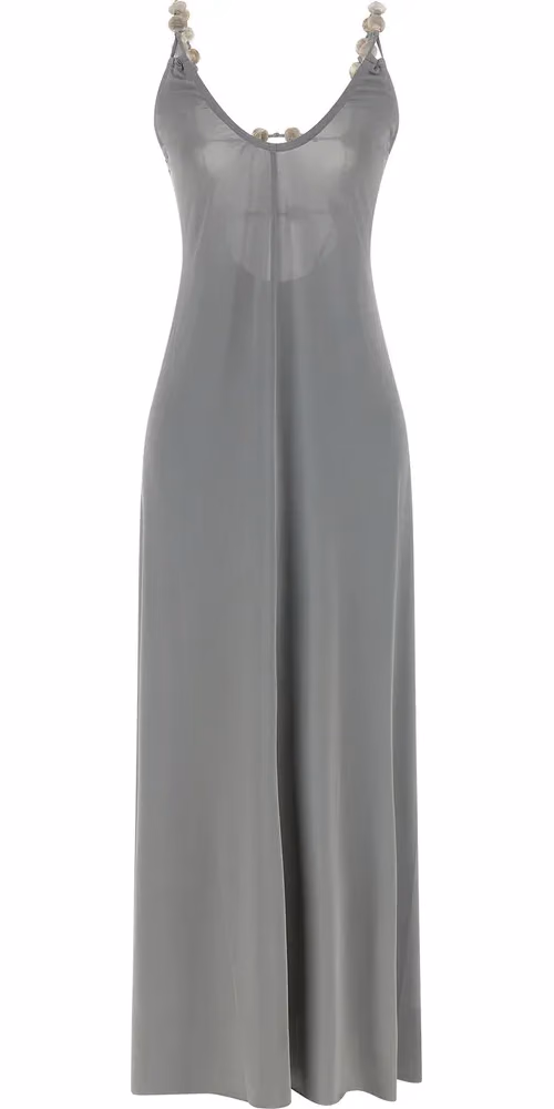 Eres Silver Polyamide Long Dress
