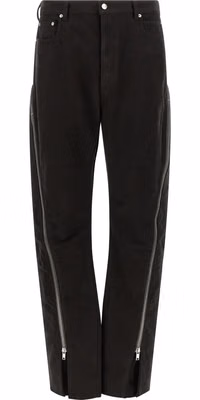 Black Cotton Flared Pants
