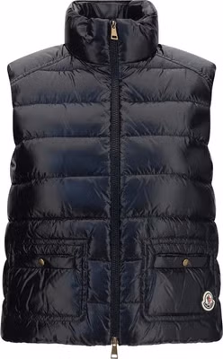 Black Polyamide Sleeveless Jacket