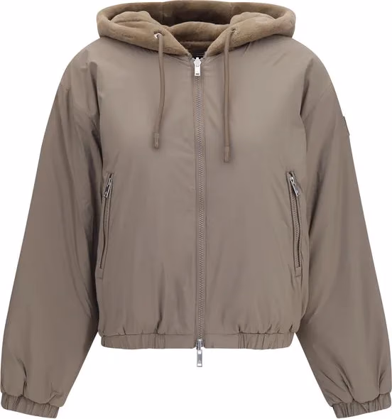 Moose Knuckles Brown Faux Fur Sweatshirt