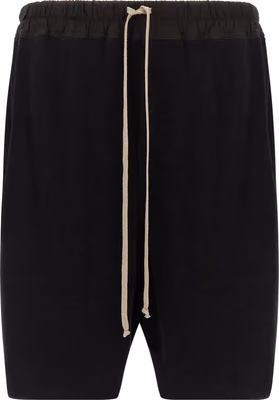 Black Cotton Bermuda Shorts