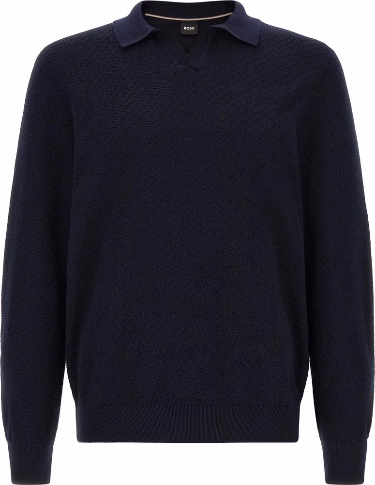 Hugo Boss Blue Cotton Polo Shirt