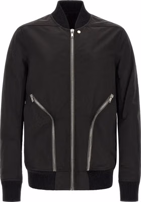 Black Nylon Bomber