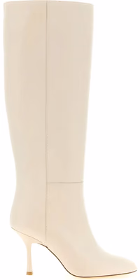 White Lamb Leather Over The Knee