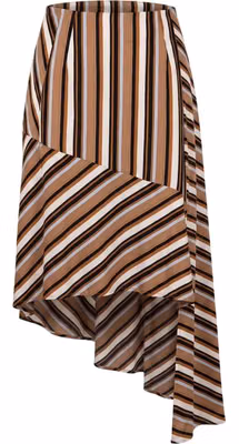 Brown Viscose Women's Skirt
