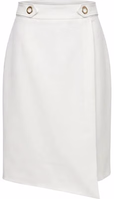 White Polyester Women Skirt