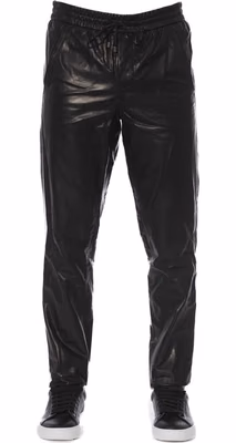 Black Lamb Leather Men Pant