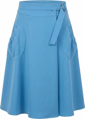 Blue Polyester Women Skirt
