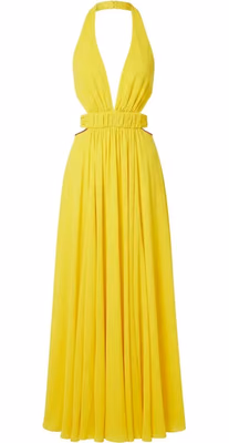 Yellow Viscose Women Dress