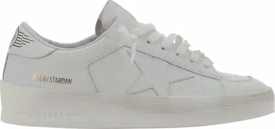 White Goatskin Low Top Sneakers