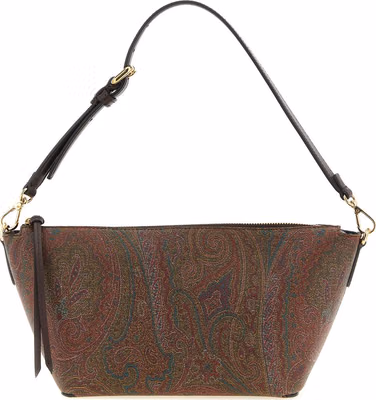 Brown Cotton Crossbody Bag