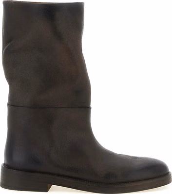Brown Calfskin Over The Knee