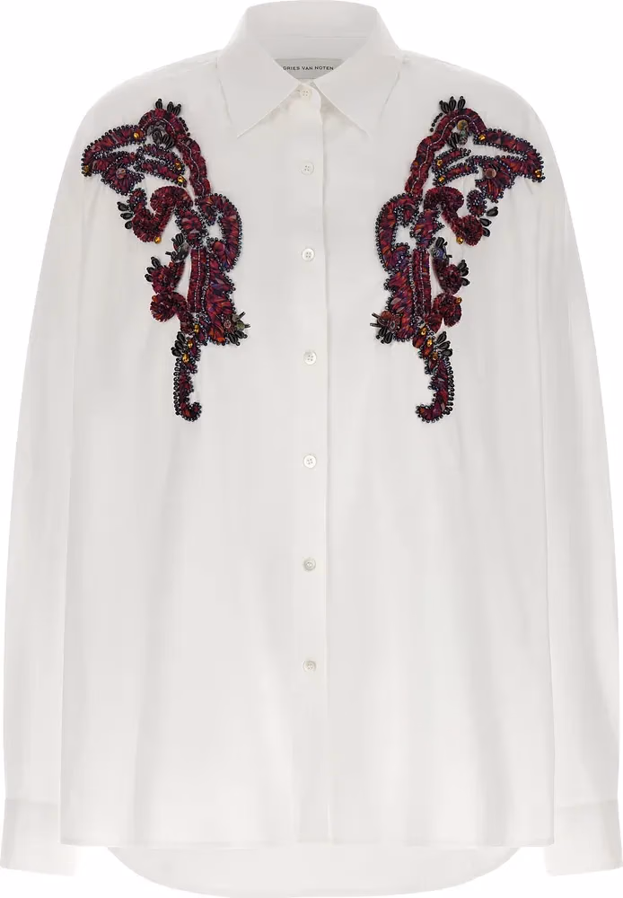Dries Van Noten White Cotton Blouse
