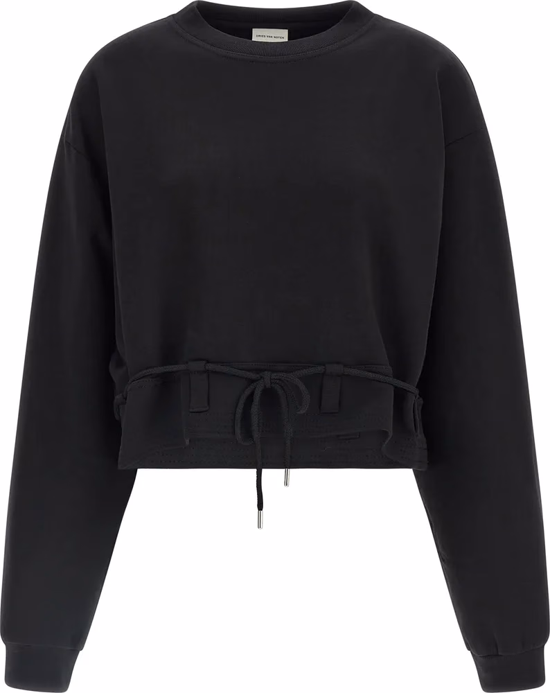 Dries Van Noten Black Cotton Sweatshirt