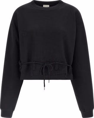Black Cotton Sweatshirt