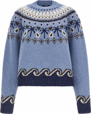 Blue Virgin Wool Cardigan
