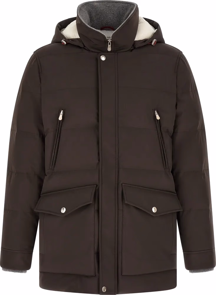 Brunello Cucinelli Brown Polyamide Parka