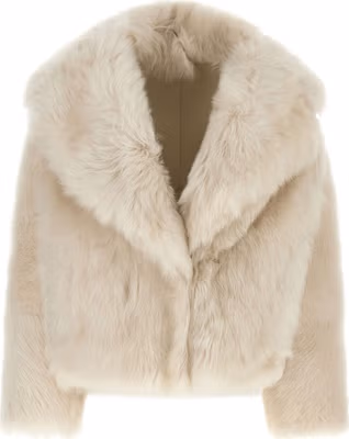 White Lamb Fur Full-Length Jacket