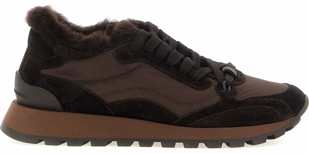 Brunello Cucinelli Black Calfskin Athletic Sneakers
