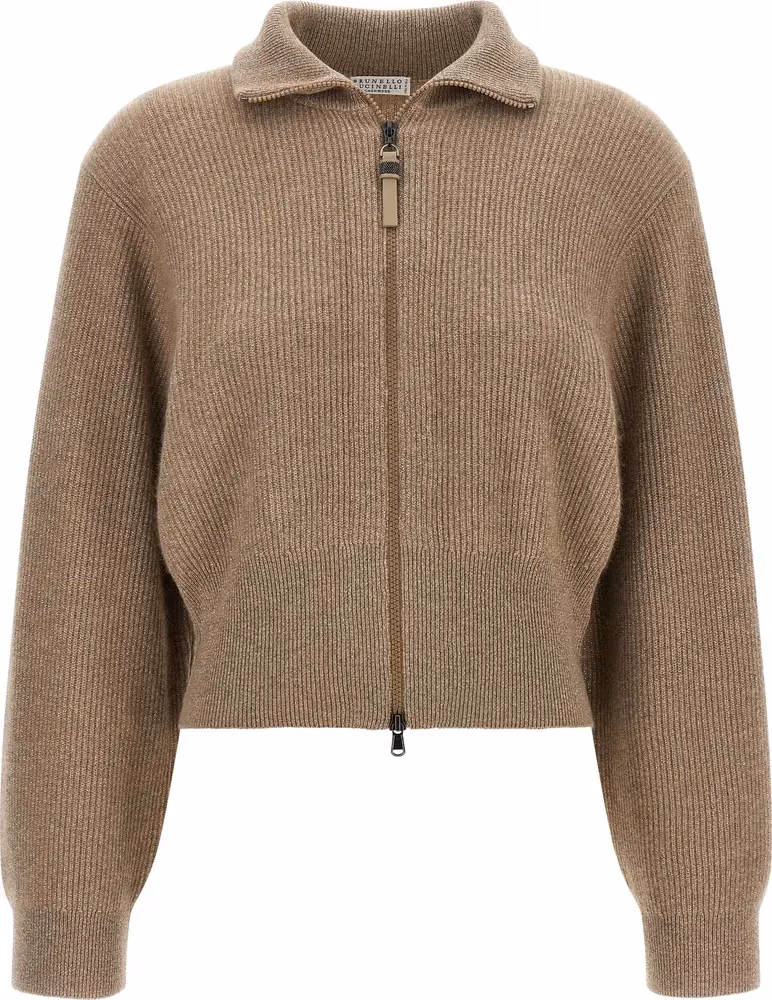 Brunello Cucinelli Brown Cashmere Cardigan