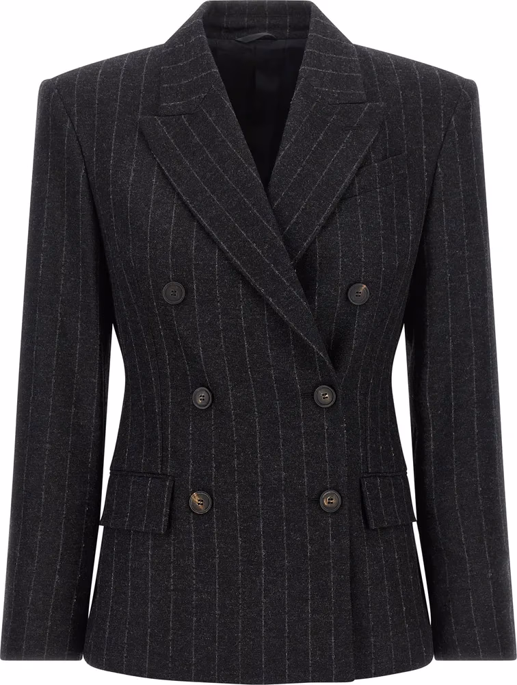 Brunello Cucinelli Gray Virgin Wool Blazer
