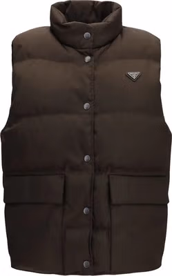 Brown Goose Down Sleeveless Jacket
