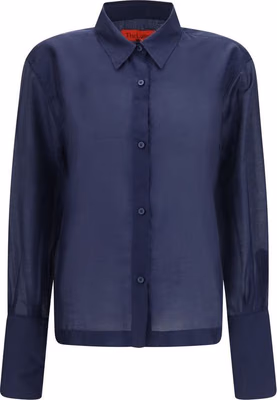 Blue Wool Oves Aries Dress Shirt