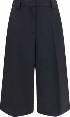 Black Polyester Casual Pants