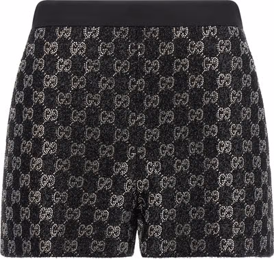 Black Viscose Short And Mini Shorts
