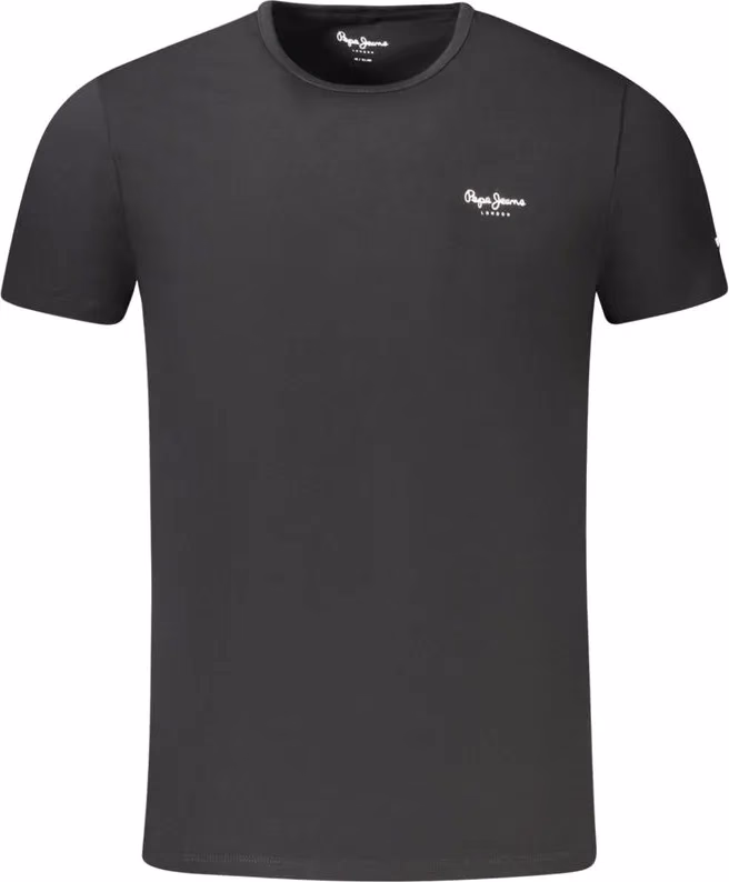 Pepe Jeans Black Cotton Mens T Shirt