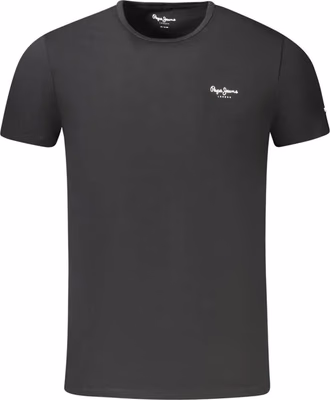 Black Cotton Mens T Shirt