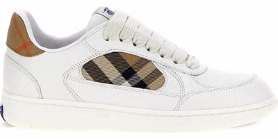 Beige Leather Low Top Sneakers