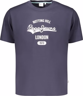 Blue Cotton Men's T-Shirt