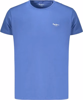 Blue Cotton Men's T-Shirt