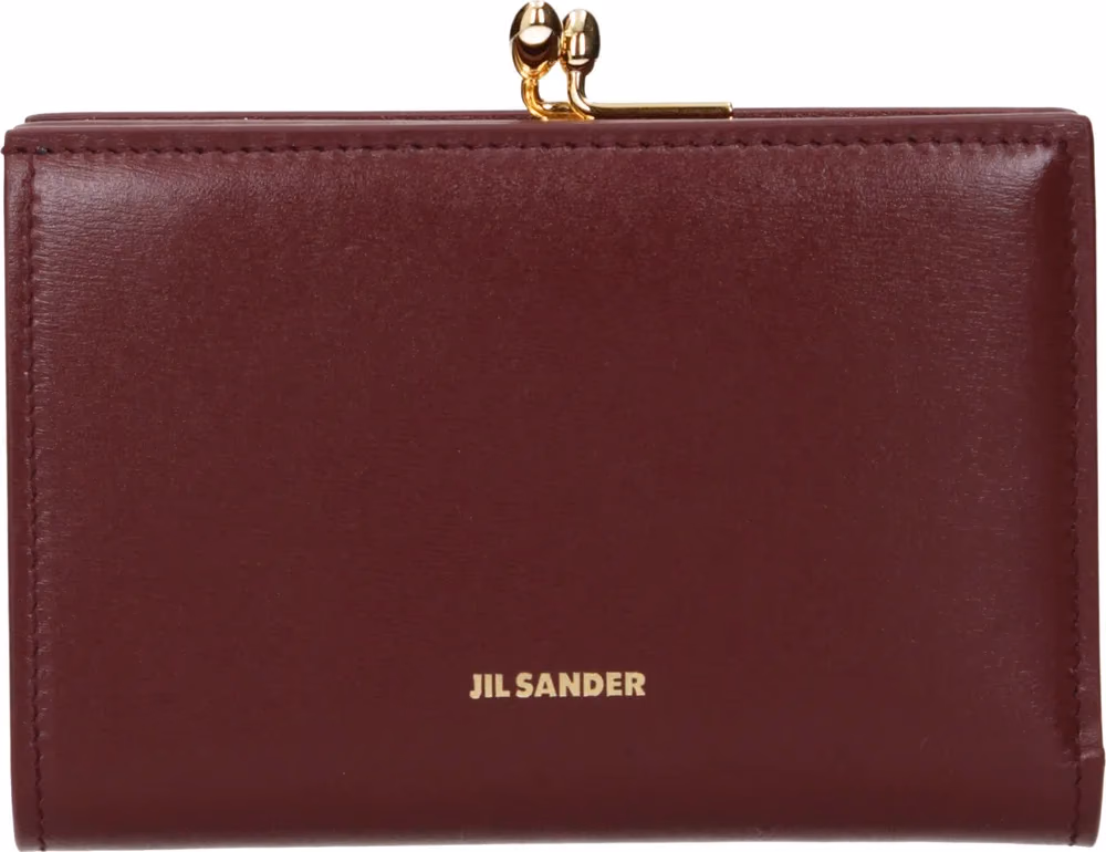 Jil Sander Red Leather Wallet