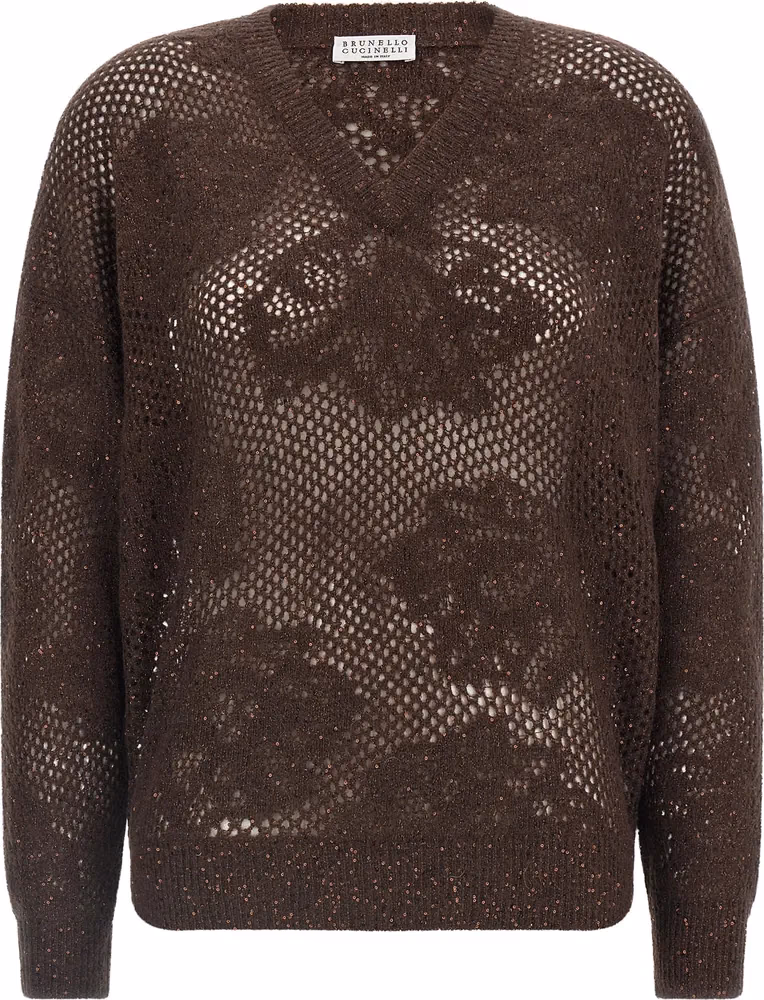 Brunello Cucinelli Brown Nylon Cardigan