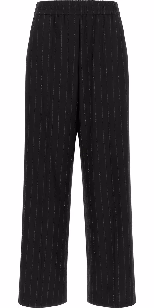 Brunello Cucinelli Blue Virgin Wool Casual Pants