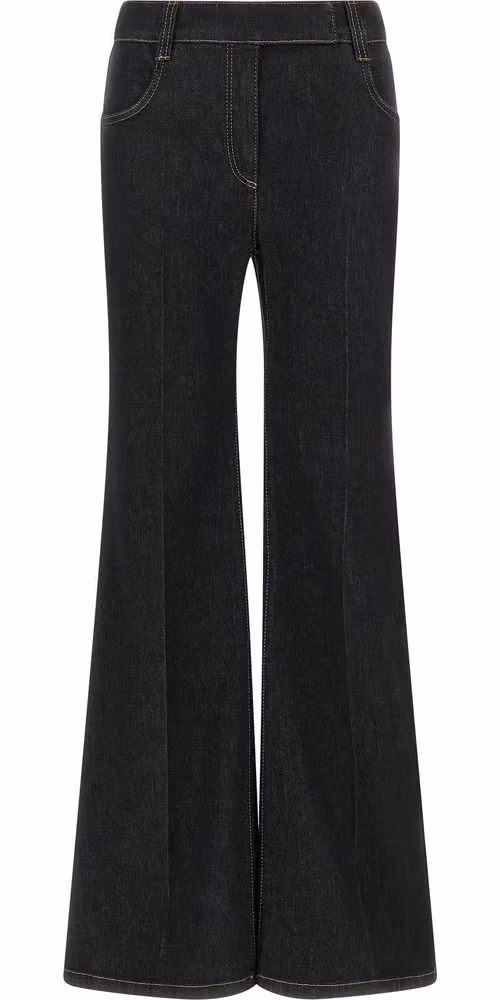 Brunello Cucinelli Blue Cotton Flared Jeans