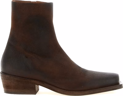 Brown Calfskin Ankle Boots