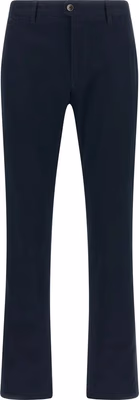 Blue Cotton Casual Pants