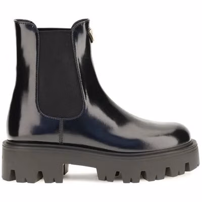 Black Calf Leather Bos Taurus Chelsea Boots