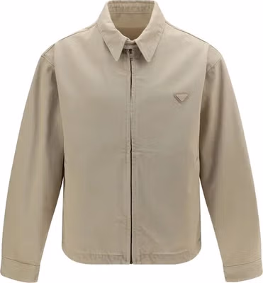 Beige Cotton Denim Jacket