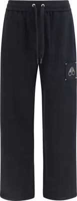 Black Cotton Casual Pants
