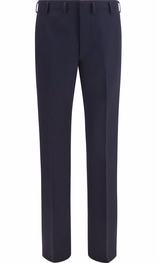 Prada Blue Wool Oves Aries Dress Pants