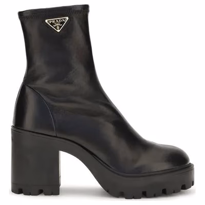 Black Calf Leather Bos Taurus Ankle Boots