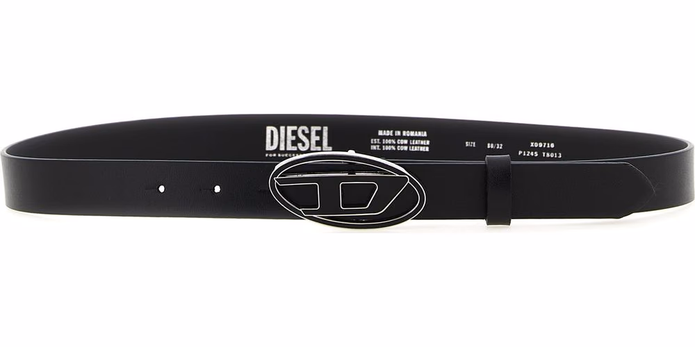 Diesel Black Other Fibres Regular Belt