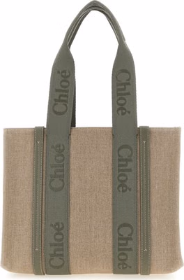 Bicolor Linen Tote Bag