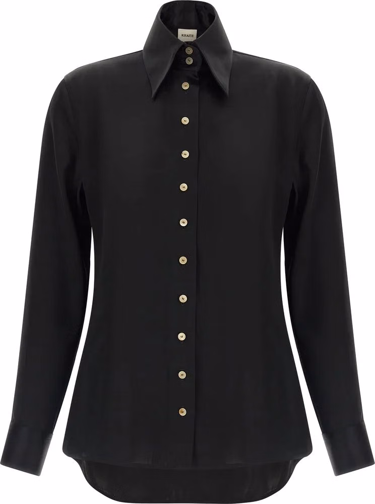Khaite Black Acetate Blouse