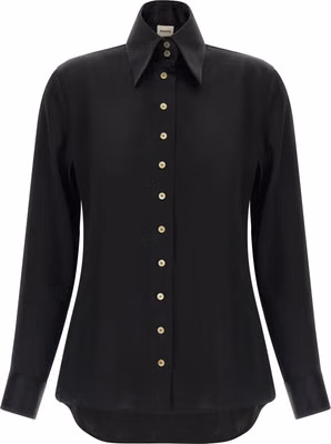 Black Acetate Blouse